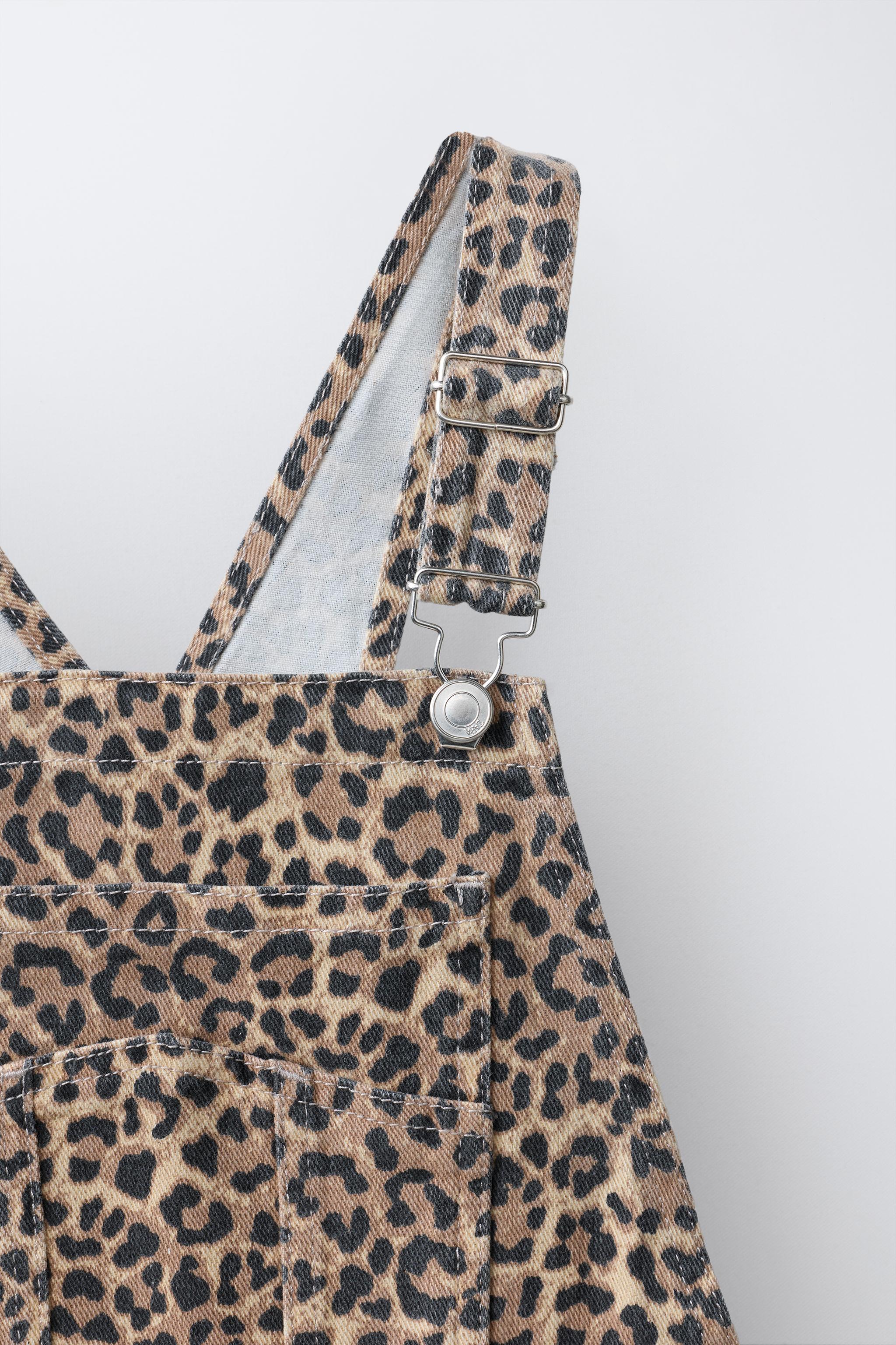 ANIMAL PRINT OVERALL DRESS